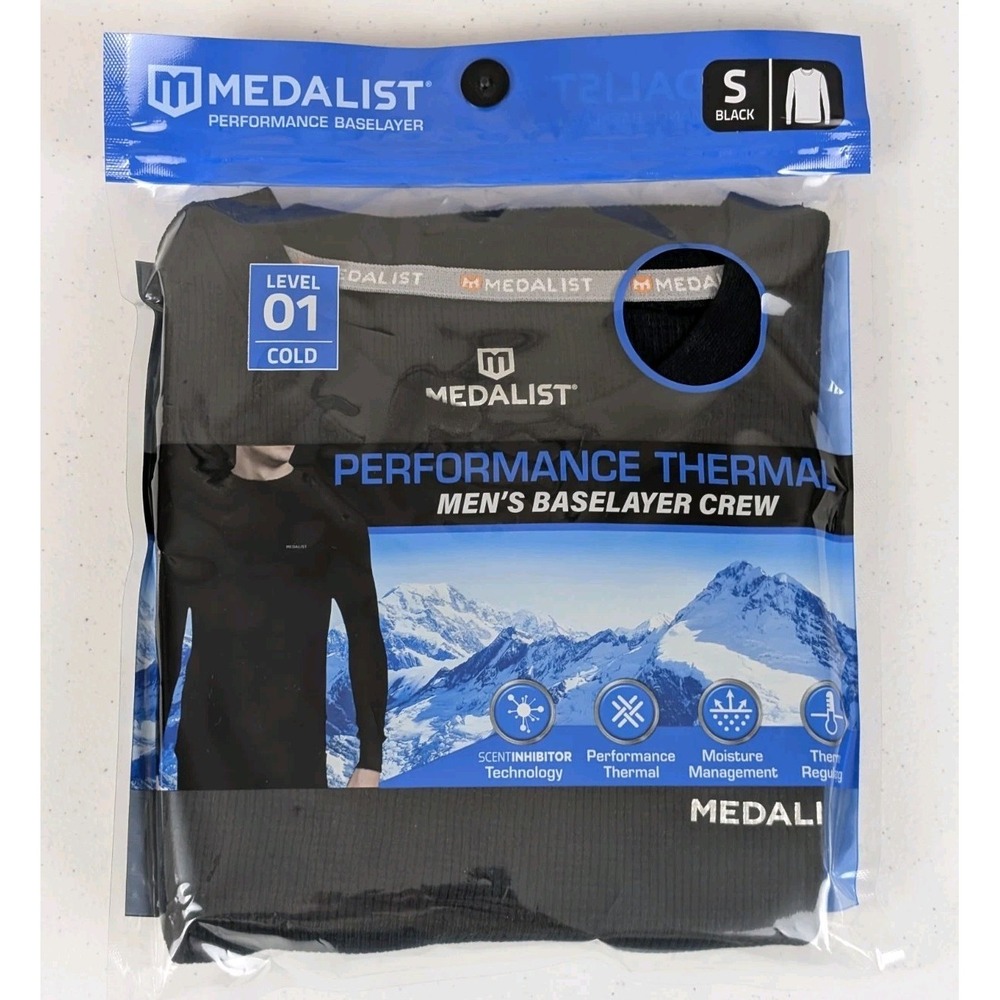 Medalist Performance Thermal Base Layer Crew Long Sleeve Men's Small Level 1